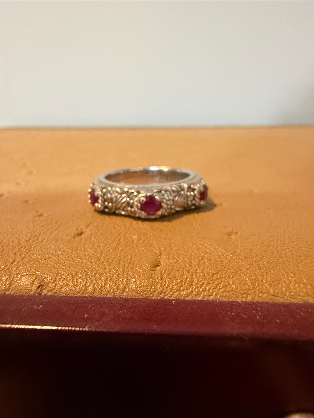 Judith Ripka SS Ruby ring - Picture 6 of 9